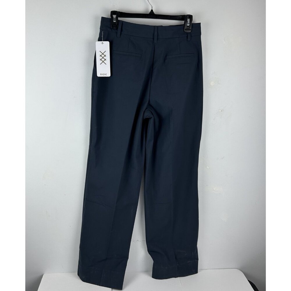 RHONE Navy Straight-Leg Dress Trousers